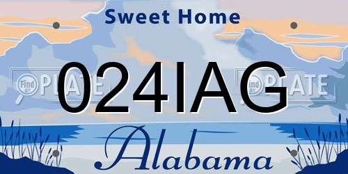 024IAG Alabama License Plate