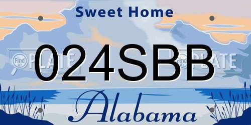 024SBB Alabama License Plate