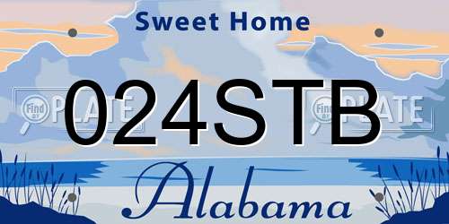 024STB Alabama License Plate