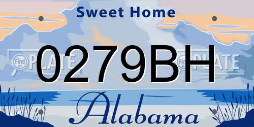 0279BH Alabama License Plate