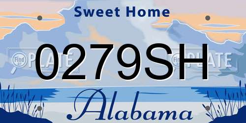 0279SH Alabama License Plate