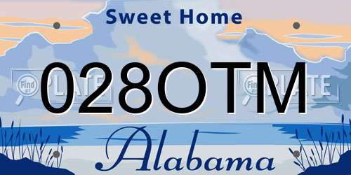 028OTM Alabama License Plate