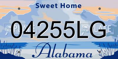 04255LG Alabama License Plate