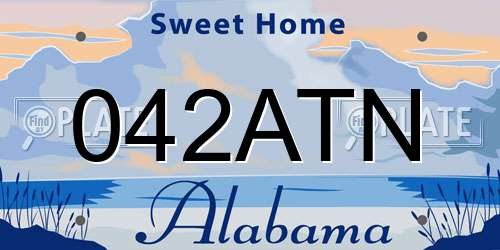 042ATN Alabama License Plate