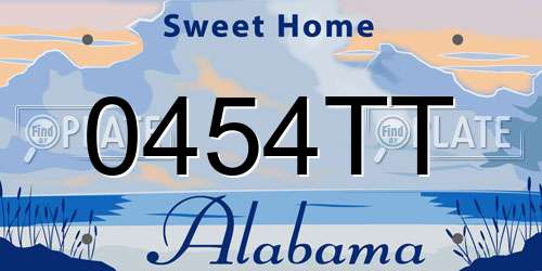 0454TT Alabama License Plate