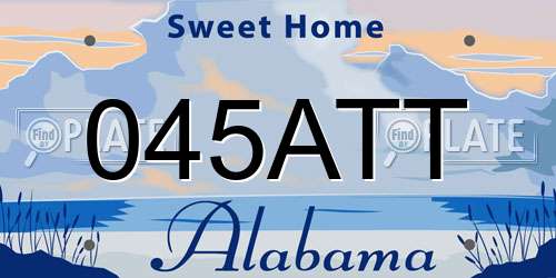 045ATT Alabama License Plate