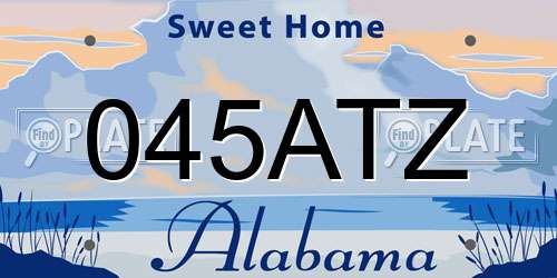 045ATZ Alabama License Plate