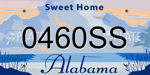 0460SS Alabama License Plate