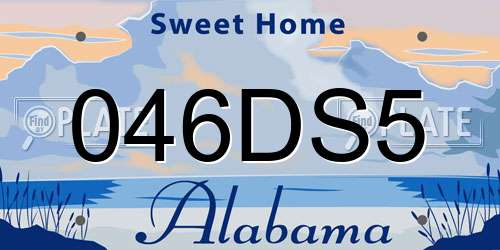 046DS5 Alabama License Plate