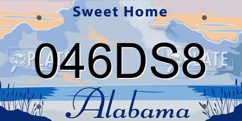 046DS8 Alabama License Plate