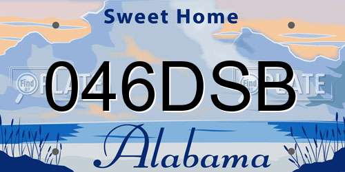046DSB Alabama License Plate