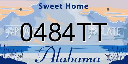 0484TT Alabama License Plate