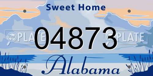 04873 Alabama License Plate