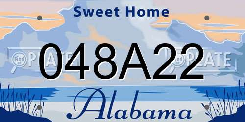 048A22 Alabama License Plate