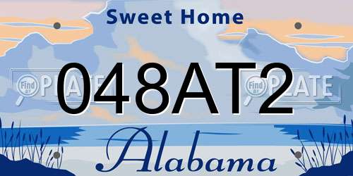 048AT2 Alabama License Plate