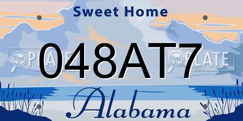 048AT7 Alabama License Plate