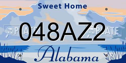 048AZ2 Alabama License Plate