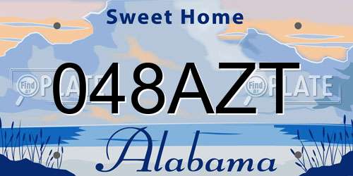 048AZT Alabama License Plate