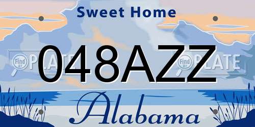 048AZZ Alabama License Plate