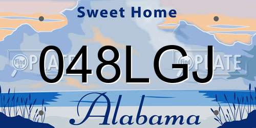 048LGJ Alabama License Plate
