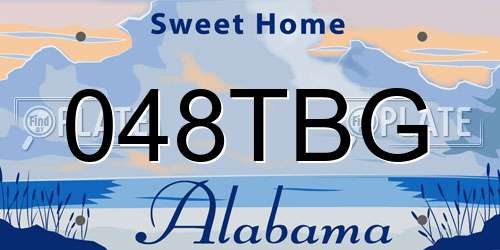 048TBG Alabama License Plate