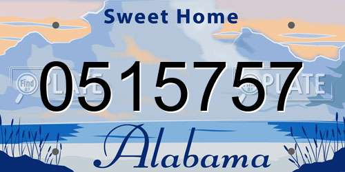 0515757 Alabama License Plate