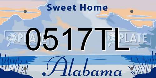 0517TL Alabama License Plate