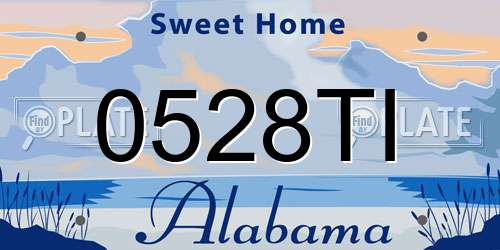 0528TI Alabama License Plate