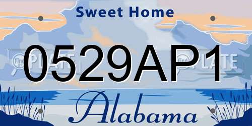0529AP1 Alabama License Plate