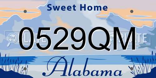 0529QM Alabama License Plate