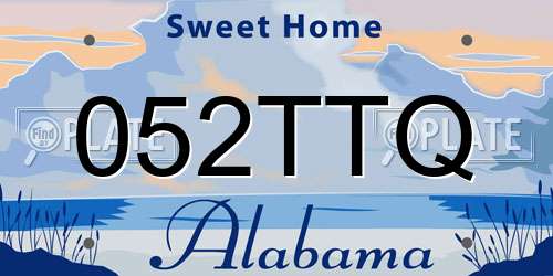 052TTQ Alabama License Plate