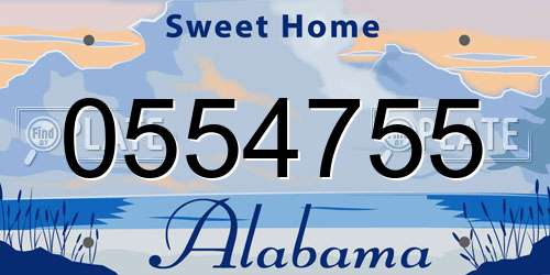 0554755 Alabama License Plate