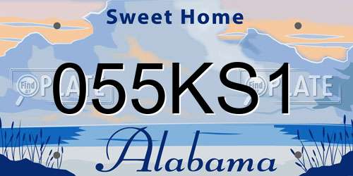 055KS1 Alabama License Plate