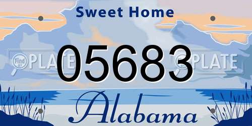 05683 Alabama License Plate
