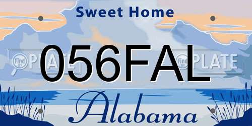 056FAL Alabama License Plate