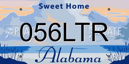 056LTR Alabama License Plate
