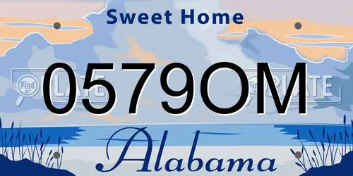 0579OM Alabama License Plate