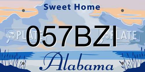 057BZI Alabama License Plate