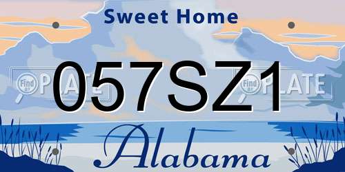 057SZ1 Alabama License Plate