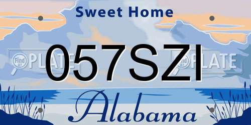 057SZI Alabama License Plate