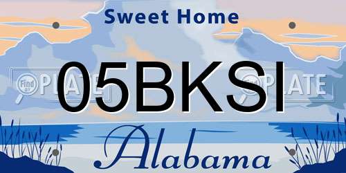 05BKSI Alabama License Plate