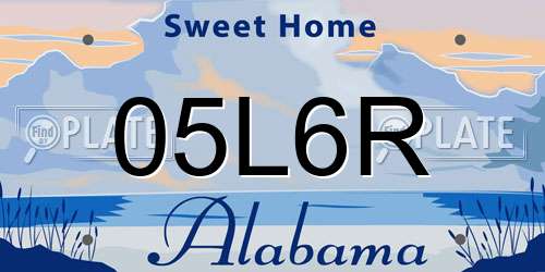 05L6R Alabama License Plate