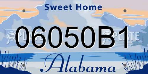 06050B1 Alabama License Plate