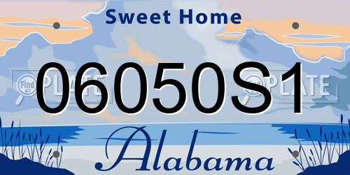 06050S1 Alabama License Plate
