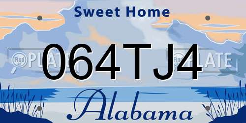 064TJ4 Alabama License Plate