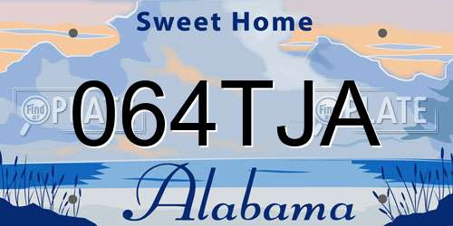 064TJA Alabama License Plate