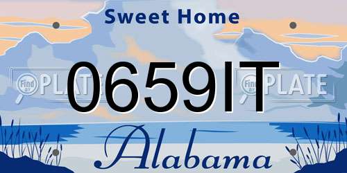 0659IT Alabama License Plate