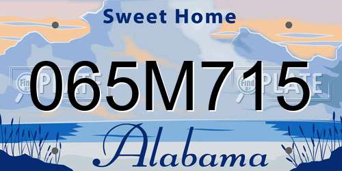 065M715 Alabama License Plate