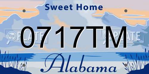 0717TM Alabama License Plate