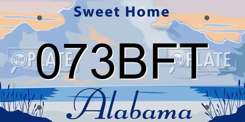 073BFT Alabama License Plate
